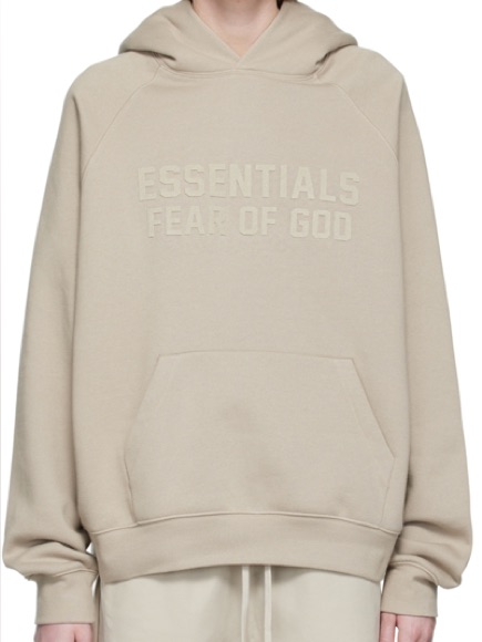 Essentials Fear God Gray Raglan Hoodie